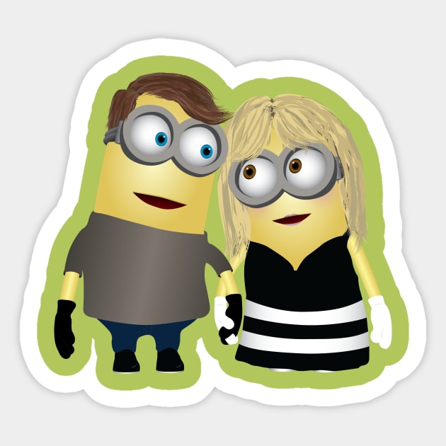 Minions in love - Minion - Sticker