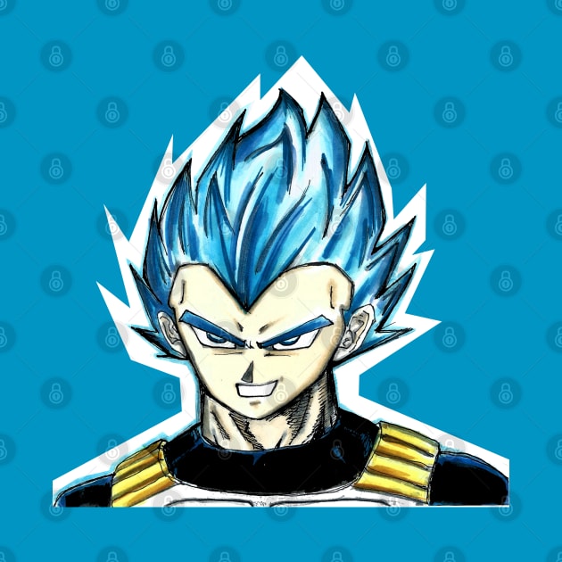 super saiyan vegeta the prince of saiyans in dbz by jorge_lebeau