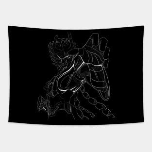 the phoenix saint in black cloth ecopop Tapestry