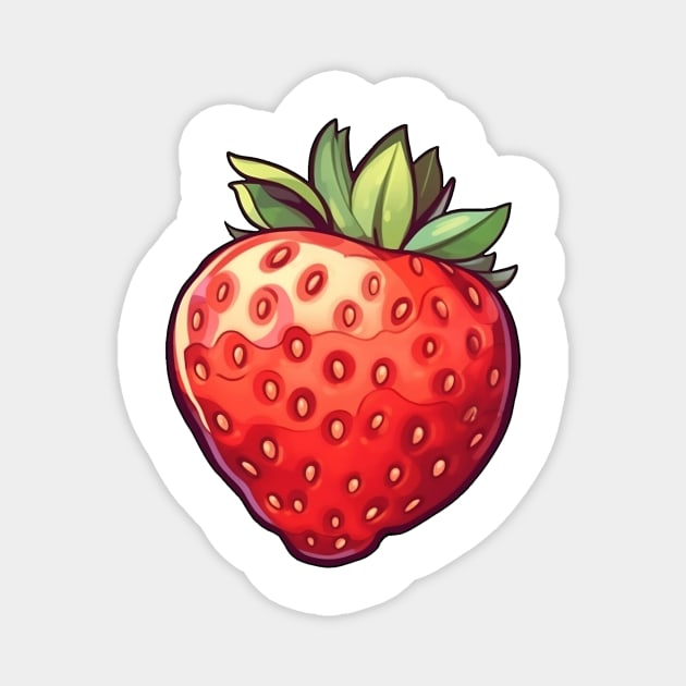 Strawberry Melon Magnet by RainasArt