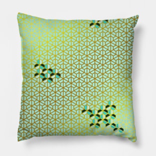 Hexagonal stunning geometric pattern: Bishamon Kikko Pillow