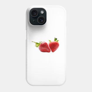 Two  fresh strawberrys Phone Case