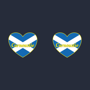 Carnoustie Scotland UK Scotland Flag Heart T-Shirt