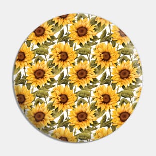 Sunflowers watercolor pattern #1 Pin