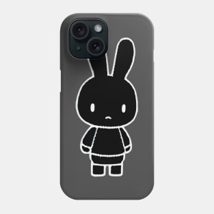 Black monochrome bunny Phone Case