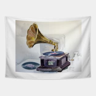 Old Gramophone Tapestry