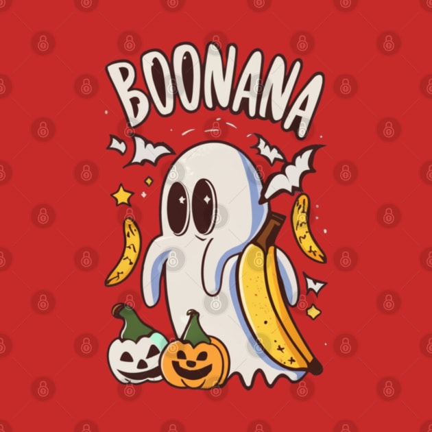 Boonana Cute Ghost Banana Halloween Men Women Kids by click2print