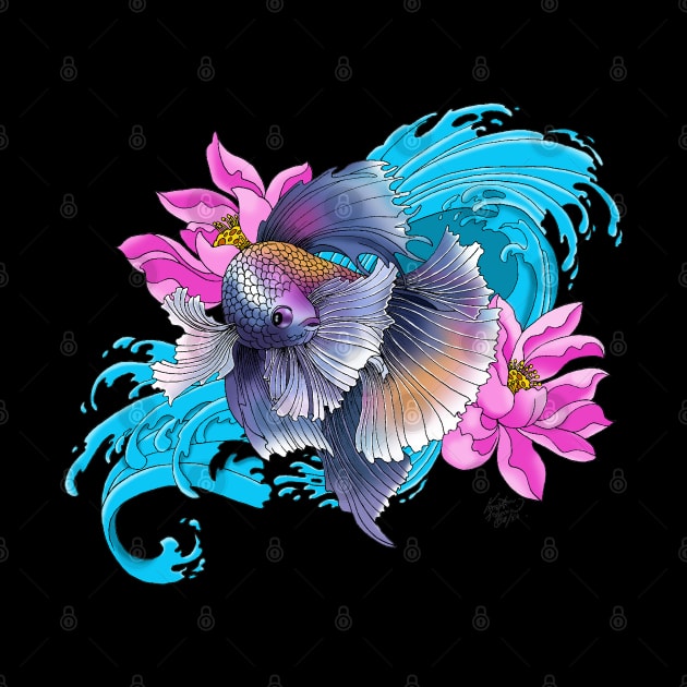 Betta Siamese Fighting Fish by tigressdragon