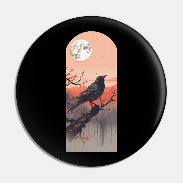 Raven and the Moon Pin by MaxDeSanje 