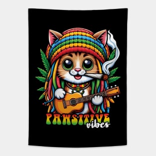 Cute Rasta Cat Tapestry