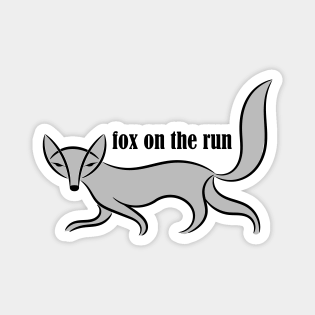 Fox on the Run Magnet by xxtinastudio