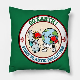 Earth vs Plastic Pollution Pillow