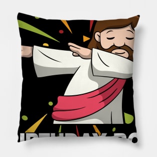 Funny Dabbing Jesus Birthday Boy Ugly Pillow