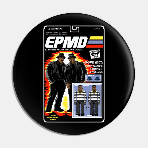 EPMD Action Figures Pin by BlackActionTeesOnDemand