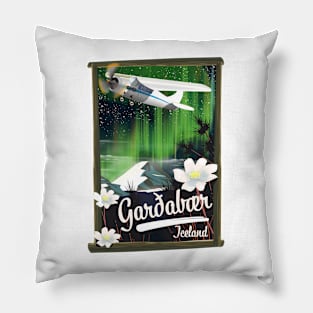 garðabær Iceland travel poster Pillow