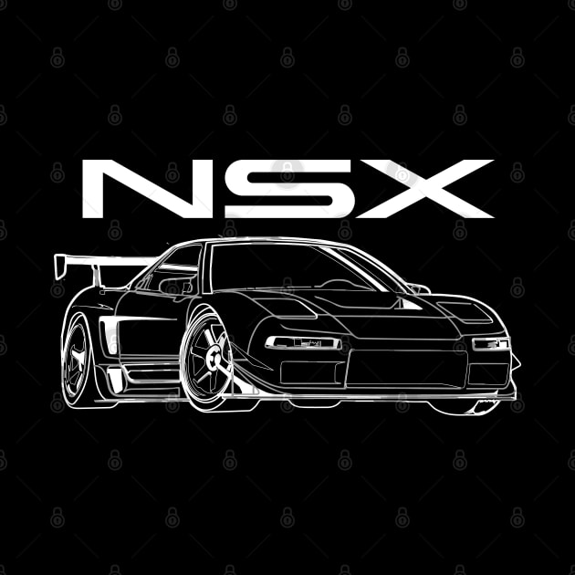 honda NSX line art by cowtown_cowboy