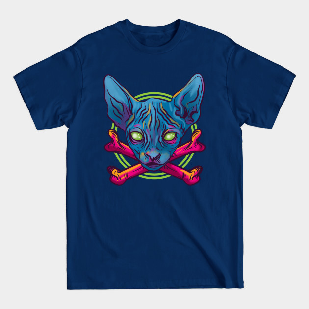Disover Cat and Cross Bones - Cat - T-Shirt