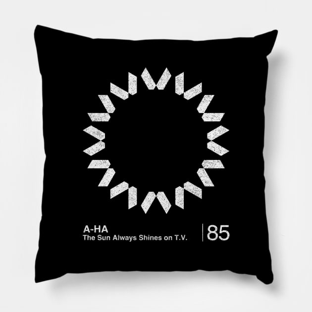 A-Ha / Minimalist Graphic Artwork Design Pillow by saudade