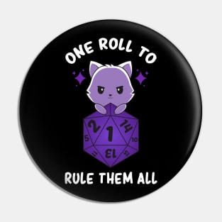 Tabletop Games Cute Cat Dnd Dice Dungeon Master Pin