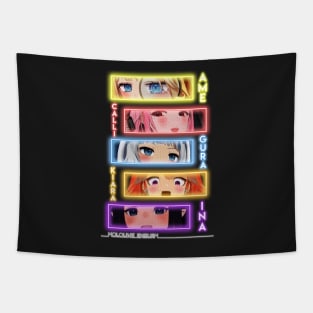 Hololive English Neon Amelia, Calliope, Gura, Kiara, Ina'nis Tapestry