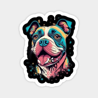 Very cute funny Dog painted colorful Magnet