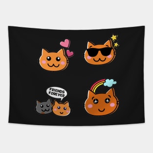 Cat 4 pk Stickers Collection Tapestry