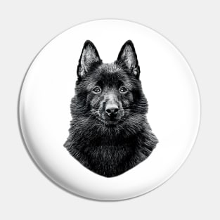 Schipperke Cute Black Dog Pin