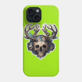 Cool Deer skull  with flowers Phone Case