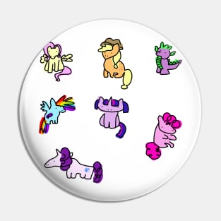 Badly Drawn Horses Sticker Pack Pin