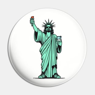 The Dude Lebowski Statue of Liberty Pin