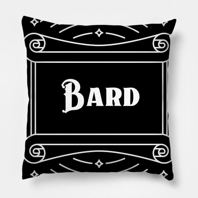 DnD Bard - Dark Pillow by banditotees