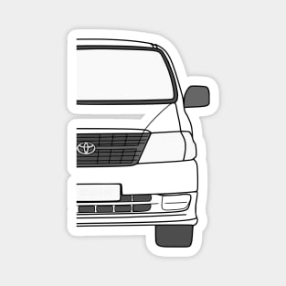 Toyota Hiace front and back design Magnet