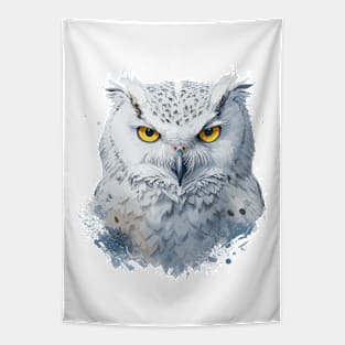 Owl Portrait Animal Painting Wildlife Outdoors Adventure Tapestry