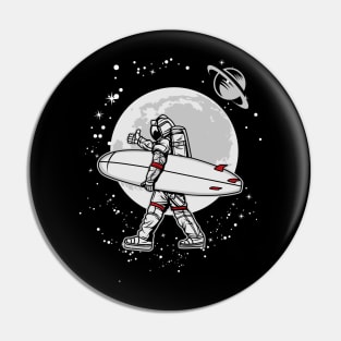 ASTRONAUT SURFING IN THE SPACE Pin