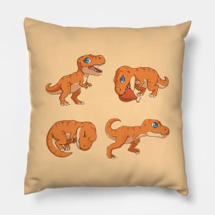 Tyrannosaurus Rex - Orange Pillow