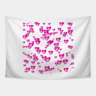 Little Pink Passion Hearts Tapestry