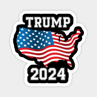 Retro President Donald Trump 2024 Magnet