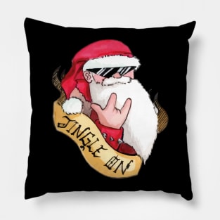 Rock N Roll Santa Pillow