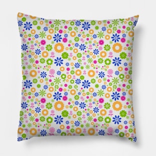 Flowers Spring Colors Pattern Pillow