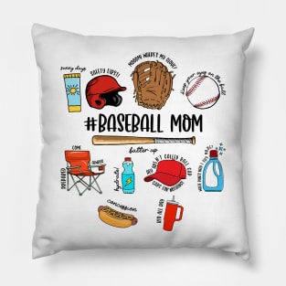 Baseball Mom Game Day Pillow