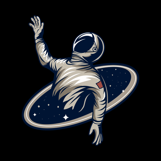 Astronaut in black hole by Frispa