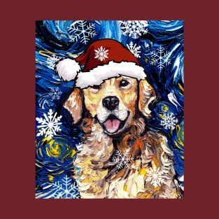 Golden Retriever Santa T-Shirt