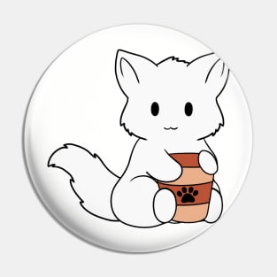 White Fox Coffee Pin