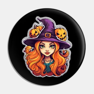 Halloween Pumpkin, Hallowen Witch Pin