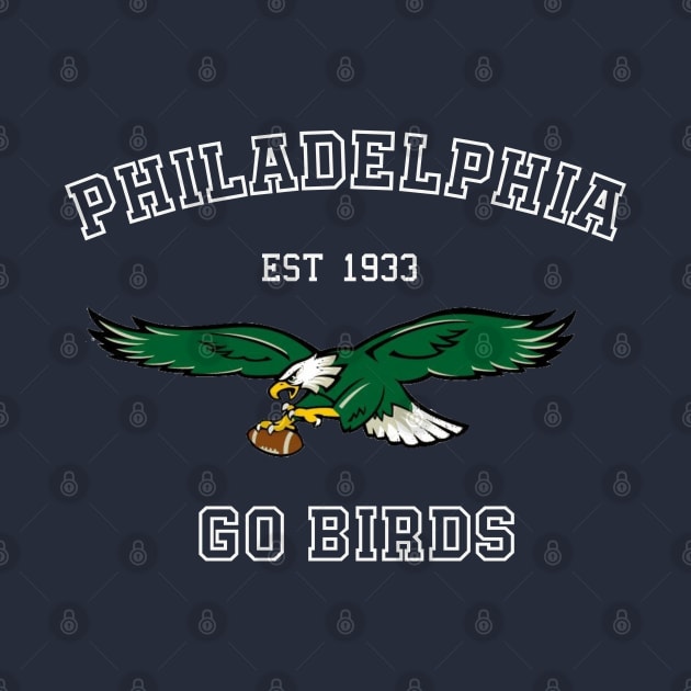 Vintage Philadelphia Go Birds Eagles by Curious Sausage