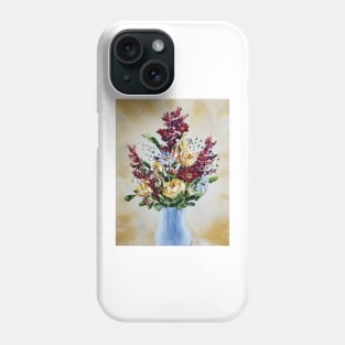 Fall Flowers, Floral Mix Bouquet, Farmhouse Bouquet, 3d flowers painting Phone Case