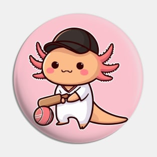 axolotl Funny cricketer Pin