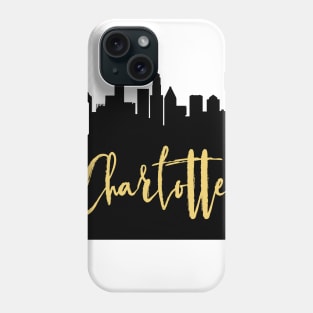 CHARLOTTE NORTH CAROLINA DESIGNER SILHOUETTE SKYLINE ART Phone Case