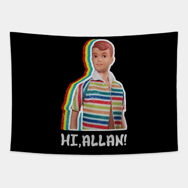 Hi Allan Barbie Tapestry by Ville Otila Abstract