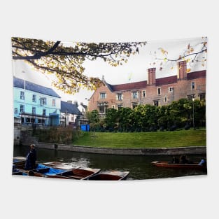 Punting at Cambridge University Tapestry